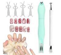 6Pcs 3 in 1 Cat Eye Magnet for Cat Eye Gel Polish, Includes Magnetic Nail Tool, Double-Head Magnet Pen & 4 Rabbit-Shaped Guides | Essential for DIY Nail Enthusiasts & Salon Use