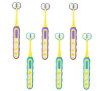 6PCS 3 Sided Kids Toothbrushes, Autism Toothbrush Soft Bristles for 360°Cleaning, Sensory Friendly, Efficient Oral Care Triple-Sided Design, Easy Grip Handle for All Ages