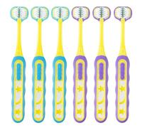 6PCS 3 Sided Toothbrush Kids & Adults,Autism Toothbrush Soft Bristles,Sensory Toothbrushes Kids 360° Deep Clean, Efficient Oral Care Triple-Sided Design for All Ages, Easy Grip Handle Travel-Friendly