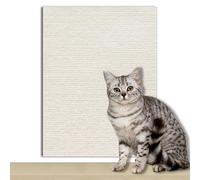 6PCS 30 x 60cm Self Adhesive Cat Scratching Mat, Protective Soft Cat Wall Climbing Mat, Cuttable Multifucntional Anti-scratch Furniture Mat for Wall, Sofa, Wooden Floor (Beige)