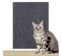 6PCS 30 x 60cm Self Adhesive Cat Scratching Mat, Protective Soft Cat Wall Climbing Mat, Cuttable Multifucntional Anti-scratch Furniture Mat for Wall, Sofa, Wooden Floor (Dark Grey)