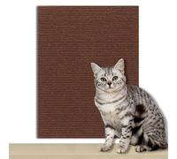 6PCS 30 x 60cm Self Adhesive Cat Scratching Mat, Protective Soft Cat Wall Climbing Mat, Cuttable Multifucntional Anti-scratch Furniture Mat for Wall, Sofa, Wooden Floor (Brown)