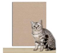 6PCS 30 x 60cm Self Adhesive Cat Scratching Mat, Protective Soft Cat Wall Climbing Mat, Cuttable Multifucntional Anti-scratch Furniture Mat for Wall, Sofa, Wooden Floor (Khaki)