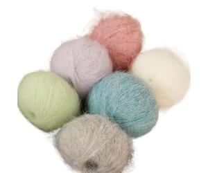 6PCS 300g Colorful Long-Haired Alpaca Mohair Yarn, Handmade DIY Material, Knitting Needles, Autumn and Winter Fashion Women's Sweater, Coat, Shawl Yarn Ball Crochet Kits for Beginners Adults(13 Red)