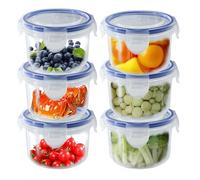 6PCS 300ML Food Storage Container with Lids,Sealed Pantry and Kitchen Containers,Leak Proof,Stackable,Reusable Microwave Safe,Dishwasher Safe
