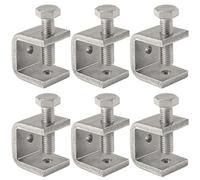 6Pcs 304 Stainless Steel C-Clamp Mini C Clamps Tiger Clamp 20MM Heavy Duty G-Clamp Woodworking Clamp Auto Building Household C Clamp with Wide Jaw Opening