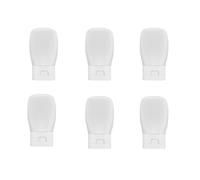 6PCS 30ML/1oz Empty Clear Plastic Cosmetic Soft Tube Squeeze Bottles with Flip Cap Refillable Travel Makeup Sample Container Dispenser Storage Vials for Shampoo Shower Gel Cream Lotion