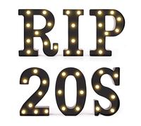 6Pcs 30th Birthday Decorations for Women, RIP 20S Led Light Up Sign Death to My 20s Party Supplies Gifts for Table Wall Decor