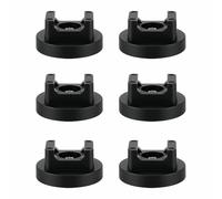 6PCS 31mm Magnetic Cable Holders Combined with Zip Tie for Use, Black