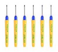 6Pcs 33mm Long Nose Woodworking Marker Pen Quick Dry Waterproof Permanent for Marking on Metal Wood Glass Ceramic Fine Tip Pen