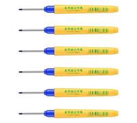 6Pcs 33mm Long Tip Permanent Marker for Woodworking on Metal Glass Fine Tip Marker Pen