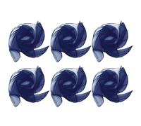 6Pcs 35cmx35cm Square Chiffon Neck Scarf, Organza Chiffon Head Neck Scarf, Navy Blue Square Headscarf for Women