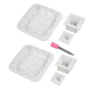 6pcs 3D Cube Silicone Soap Molds, Reusable Silicone Molds for Soap Candles Wax Chocolate Cake, with Dropper for DIY Craft Making, Flexible Eco - Friendly Moulds for Home