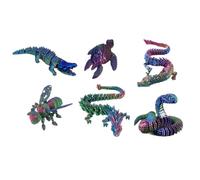 6PCS 3D Printed Animals, Mini 3D Printed Toys for Home Decoration, Office Desk, Stress Fidget Toy, 3d Printed Toys, Unique Gift for Collectors