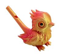6Pcs 3D Printed Birds Whistles PVC Realistic Animals Models 3D Printing Musical Instrument for Home Office Decor