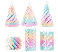 6PCS 3D Printed Fidget Tool, Spiral Cone Fidget Tool Set, spiral Cone Fidget Figure Rainbow Spiral Fidget Figure Set Desk Decorate for Stress, Tools to Alleviate Anxiety and Enhance Focus