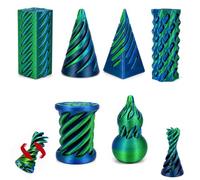 6pcs 3d Printed Fidget Toy, 3d Printed Fidgets, Fidget Toys Set In Laser Green, Stress Relief and Focus Aid, Compact and Portable Design For Home and Office Desk Decor