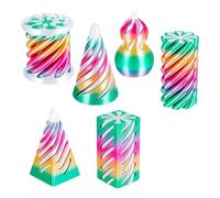 6PCS 3D Printed Fidget Toys,Impossible Spiral Cone Sensory Toys for Stress Relief and Concentration,Mini Desktop Decoration for Adults and Kids, Fun Gift for Adult Gift，B