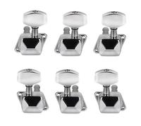 6Pcs 3L3R Semi-Closed String Tuning Pegs Tuning Keys Machine Heads Tuners For Electric Guitar or Acoustic Guitar(Chrome)
