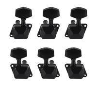 6Pcs 3L3R Semi-Closed String Tuning Pegs Tuning Keys Machine Heads Tuners For Electric Guitar or Acoustic Guitar(Schwarz)