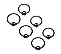 6pcs 3mm Captive Rings for Cartilage, Tragus, Nose, Septum, Eyebrow, Piercing Jewelry More Colors and Sizes, Stainless Steel, Steel