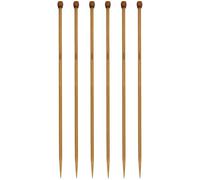 6Pcs 4.5mm Wooden Knitting Needle Straight Single Pointed US Size 7 for DIY Yarn Craft Set,Socks,Sweater, Nice Gift for Women Adults Kids Children Beginners