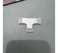 6pcs 4-pin 10mm T Connectors,0.39in Width Transparent Solderless Terminal Extension Connection for 4Pin FCOB COB RGB LED Strip