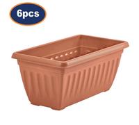 6Pcs 40Cm Window Box Planter Plastic Athens Flower Pot Terracotta Garden Basket