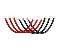 6PCS 4AWG Battery Cables, 12 Inch Long with Copper Terminals, Ideal for Various Power Applications