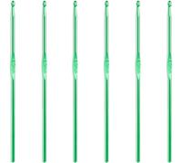 6Pcs 4mm Aluminum Crochet Hook Knitting Needles US Size G (Size 6) for DIY Yarn Craft,Nice Gift for Women Adults Kids Children Beginners (Green)