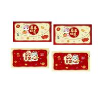 6Pcs/4Pcs Chinese New Year Decoration Cartoon Snake Theme Redness Envelopes Spring Festival Money Packets for Children Decorative Cash Holders
