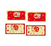 6PCS/4PCS Traditional New Year Money Packets Cartoon Snake Theme Red Envelopes Chinese New Year Cardinals Decorative Cash Holder
