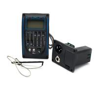 6Pcs 5 Bands Guitar Pickup For Acoustic Guitarra Preamp EQ Equalizer With Digital Tuner Instrument Guitar Parts(Blue)