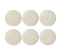 6Pcs 5 Inch Car Lambs Wool Bonnet Buffing Wheel Pad Buffer Polishing Pads for Automotive Marine Aerospace Coatings Electric Pneumatic Polisher