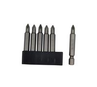 6Pcs 50mm JIS Screwdriver Bit Set with Magnetic Tip,1/4 Hex Shank, S2 Alloy Steel & 6-Hole Storage Strip-Perfect for Japanese Motorcycles, Cars，Bicycle & Equipment (#1x6)