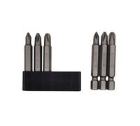6Pcs 50mm JIS Screwdriver Bit Set with Magnetic Tip,1/4 Hex Shank, S2 Alloy Steel & 6-Hole Storage Strip-Perfect for Japanese Motorcycles, Cars，Bicycle & Equipment (#1x2+#2x2+#3x2)