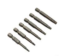 6pcs 50mm Magnetic Torx Screwdriver Bits Set T8 T15 T20 T25 T30 Hex Shank Alloy Steel Hand Tools for Workshop Equipment