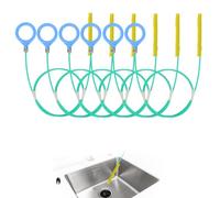 6pcs 51 Inch Drain Snake Hair Clog Remover, Anti-Break Drain Cleaner Tool Flexible Sink Snake for Bathroom Bathtub Toilet and Pipe Clogs