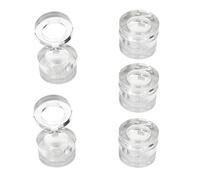 6Pcs 5g Transparent Plastic Round Cosmetic Jar with Snap Lids Mini Makeup Containers Empty Sample Pot Jars Portable Mini Storage Box for Eye Shadow Nails Powder Lip Balm Cream