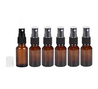 6PCS 5ml/0.2oz Empty Amber Glass Spray Bottles Refillable Fine Mist Spray Bottles Mini Travel Size Container Storage for Essential Aromatherapy Perfume Cosmetic Sprays