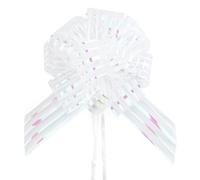 6pcs 6 Inch Organza Large Pull Bow Gift Wrapping Bows Ribbon Chiffon Yarn White Big Bow for Presents Wedding Baskets Christmas Valentine's Day