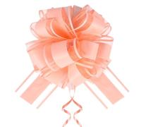 6PCS 6 inches Lotus Root Pink Large Pull Bows for Gift Wrapping, 50mm Organza Pull Bows Ribbon Gift Bow for Wedding Christmas Birthday Valentine's Day Party Gift Boxes Cars Baskets Flower Bouquets