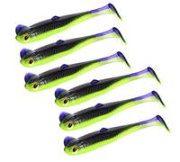 6Pcs 6cm Paddle Tail Swimbaits T Tail Baits Soft Fishing Lures Artificial Baits Lure Realistic Soft