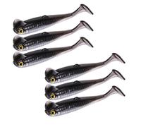 6Pcs 6cm Paddle Tail Swimbaits T Tail Baits Soft Fishing Lures Artificial Baits Lure Realistic Soft