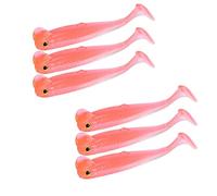 6Pcs 6cm Paddle Tail Swimbaits T Tail Baits Soft Fishing Lures Artificial Baits Lure Realistic Soft