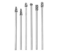 6pcs 6mm 1/4" Shank Aluminum Rotary Burr Extra Long 150mm Milling Cutter 154mm, 160mm, 164mm, 166mm, 167mm, 168mm
