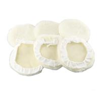 6Pcs 7 Inch Lambs Wool Polishing Pad, Car Buffer Wheel for Paint Correction, Compatible with Electric and Pneumatic Polishers