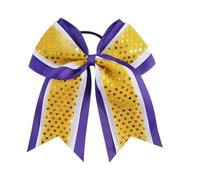 6pcs 7 Inch Large Cheerleading Bowknot Elastic Hair Band Kids Girls Children Beautiful Hair Accessories For Girls(Color G)