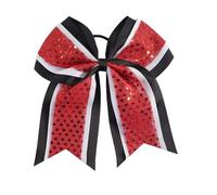 6pcs 7 Inch Large Cheerleading Bowknot Elastic Hair Band Kids Girls Children Beautiful Hair Accessories For Girls(Color F)