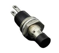 6pcs 7mm Momentary Push button Switch Press the reset switch Momentary On Off Push Button Micro Switch Normally Open NO(Black)